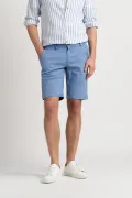 Linen-blended men's blue bermuda |  Quality brand Europann