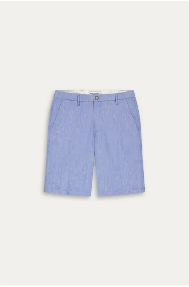 Bermuda en lin chiné  coupe ajustée homme|Marque de qualité - Europann