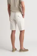 Linen-blended men's white bermuda |  Quality brand Europann