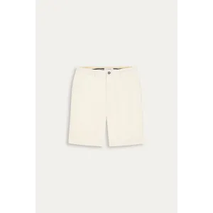 Linen-blended men's white bermuda |  Quality brand Europann