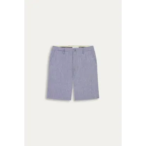 Linen-blended men's navy blue bermuda |  Quality brand Europann 