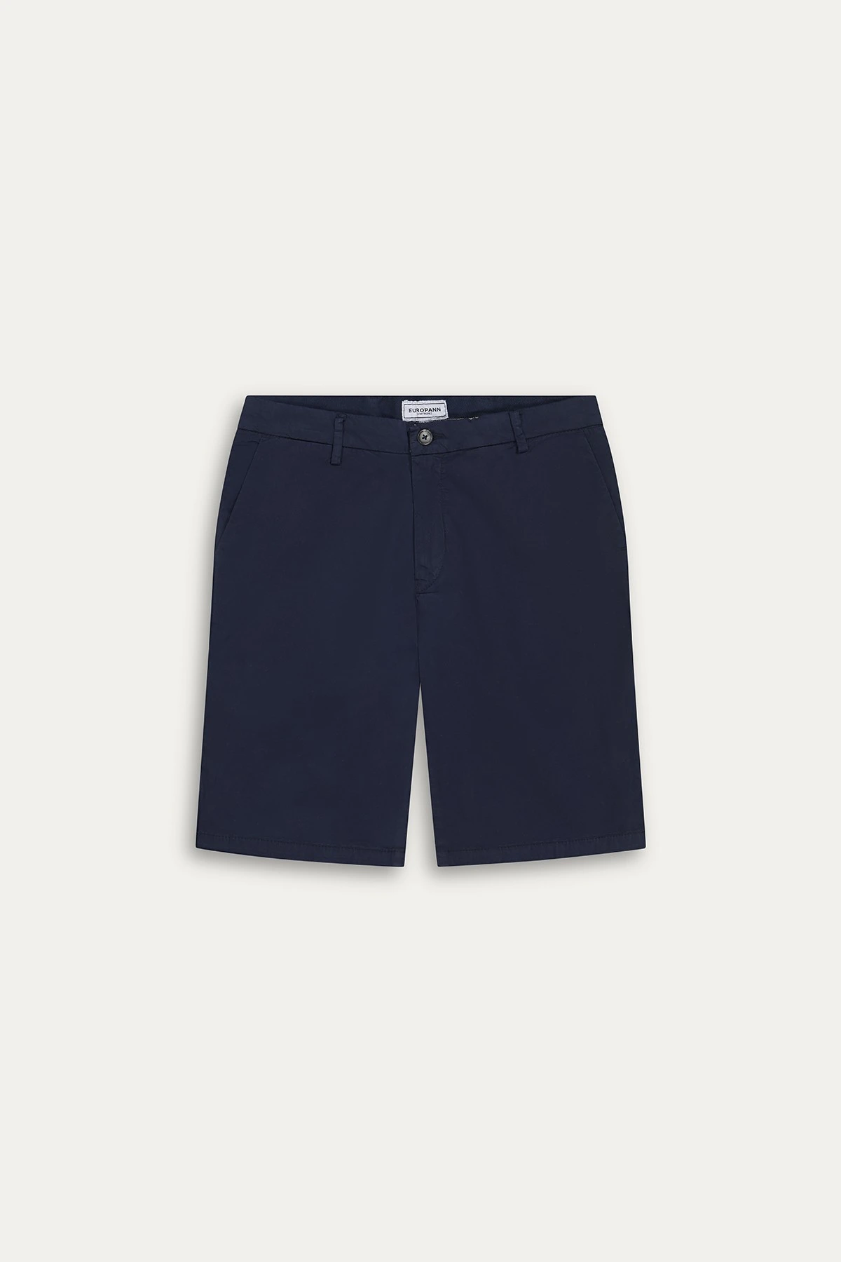TEXAS - Navy cotton slim-fit bermuda