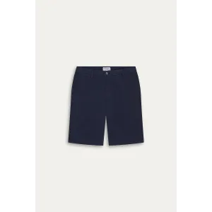 TEXAS - Navy cotton slim-fit bermuda