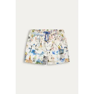 Short de bain ecru imprimé original St Tropez|Maillot de qualité - Europann
