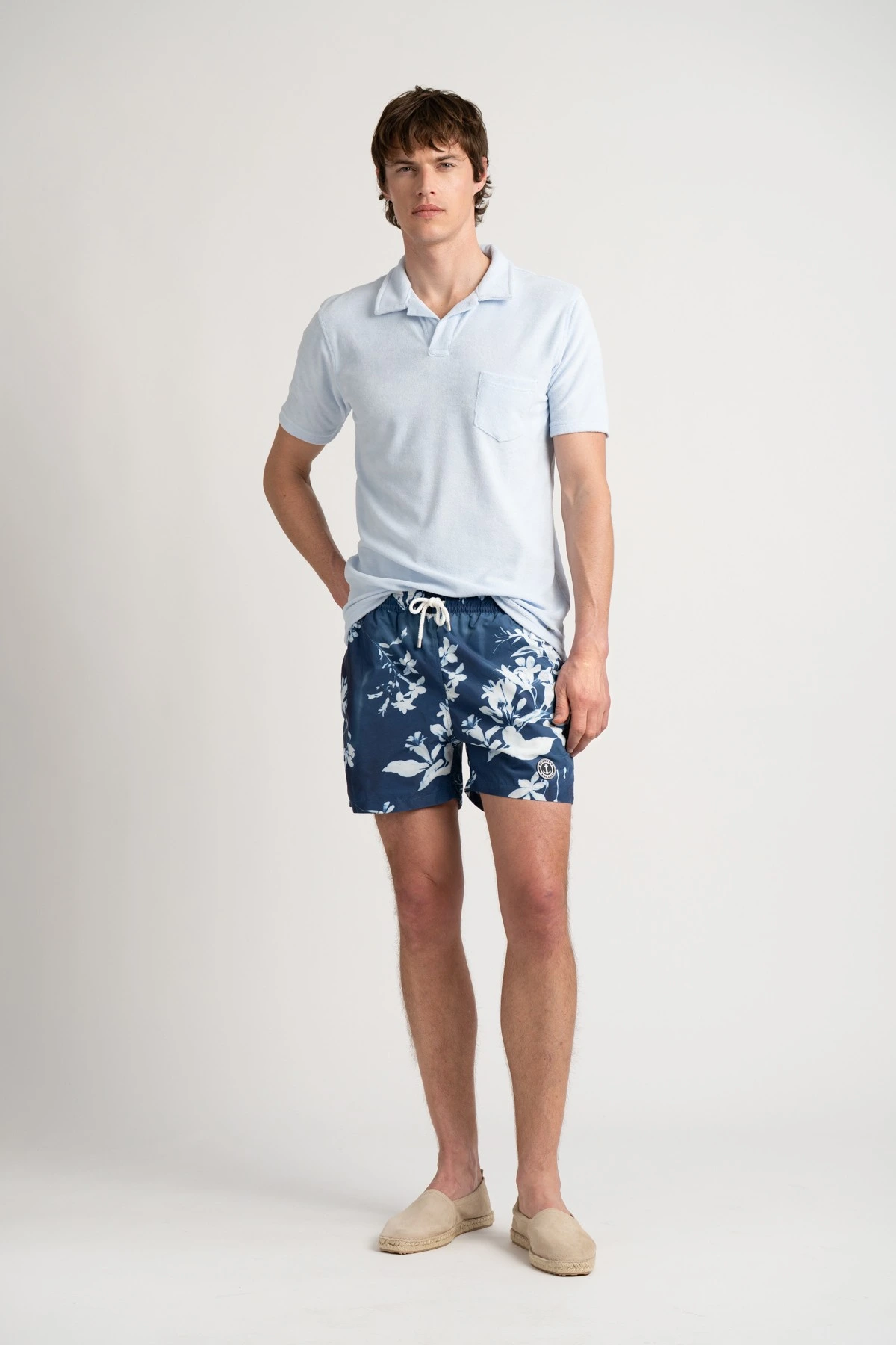 Sky blue color towelling polo for men | Quality brand Europann 