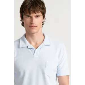 Polo tissu éponge bleu ciel| Marque de qualité - Europann