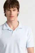Polo tissu éponge bleu ciel| Marque de qualité - Europann
