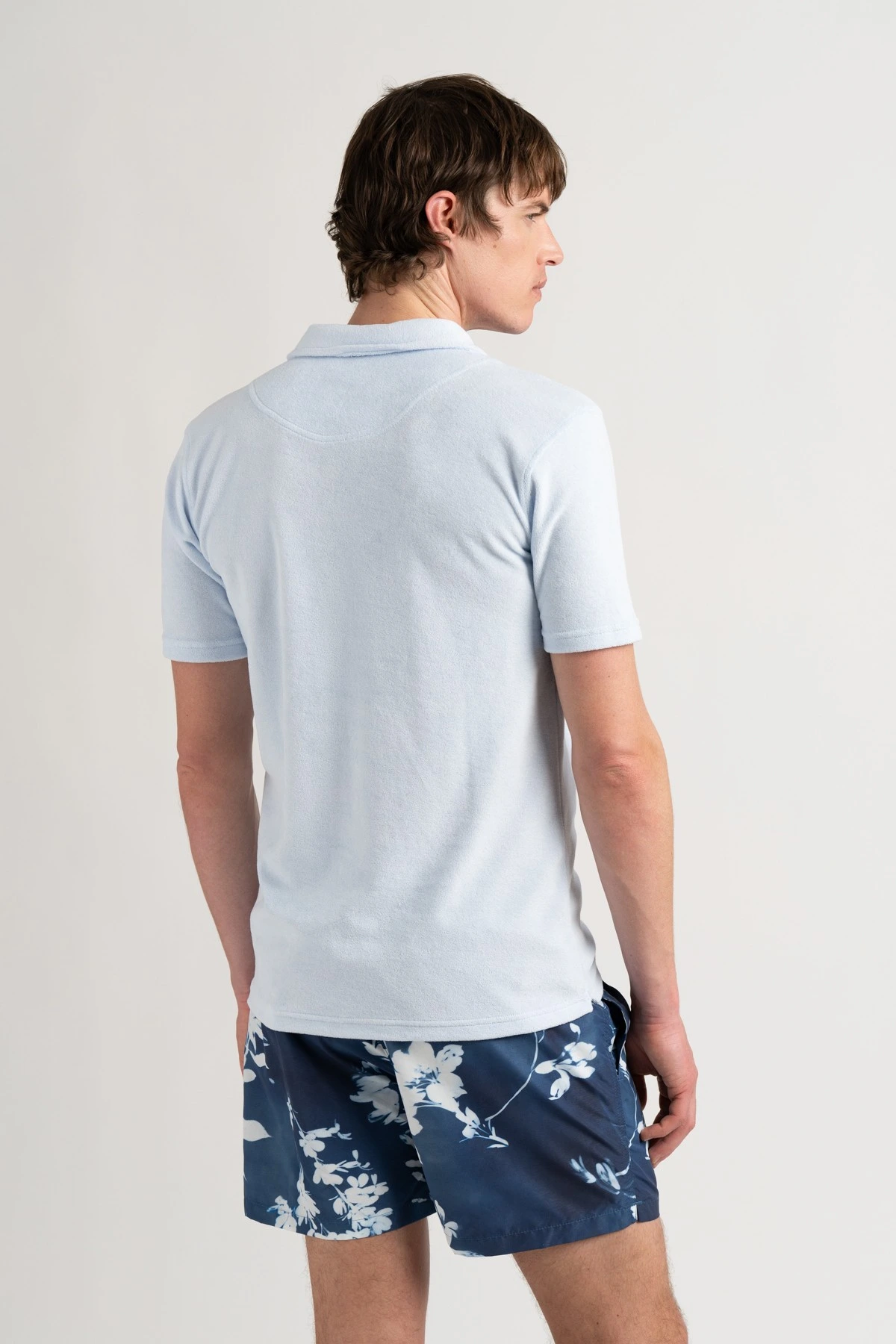 Sky blue color towelling polo for men | Quality brand Europann 