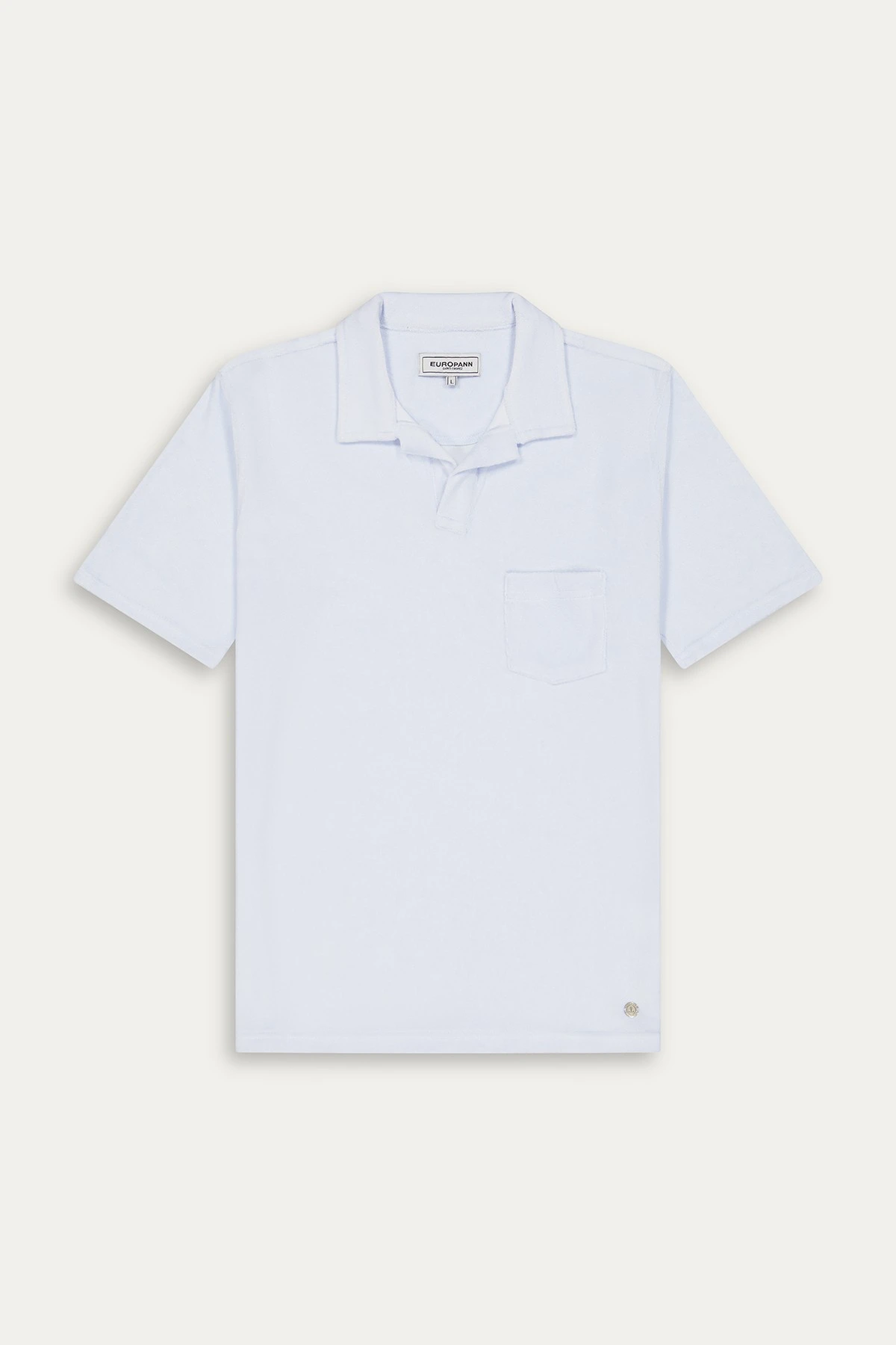 Polo tissu éponge bleu ciel| Marque de qualité - Europann