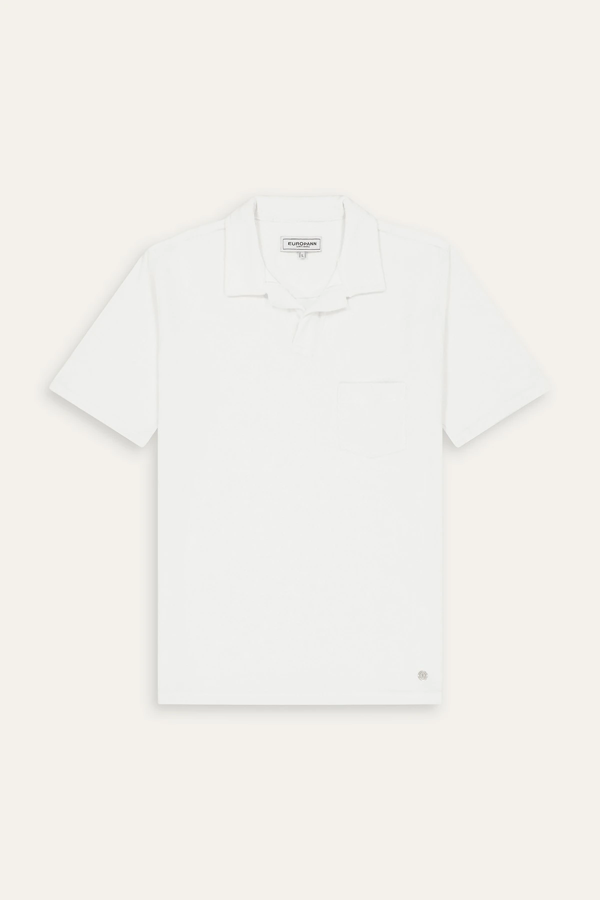Polo tissu éponge blanc | Marque de qualité - Europann