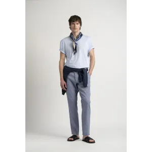 Pantalon chino slim en lin chiné Homme | Marque de qualité - Europann