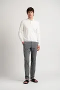 Pantalon chino slim en lin chiné Homme | Marque de qualité - Europann