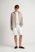 JONAS - Linen shirt taupe