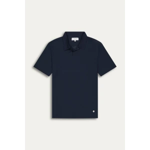 HILLS - Dark navy cotton jersey polo