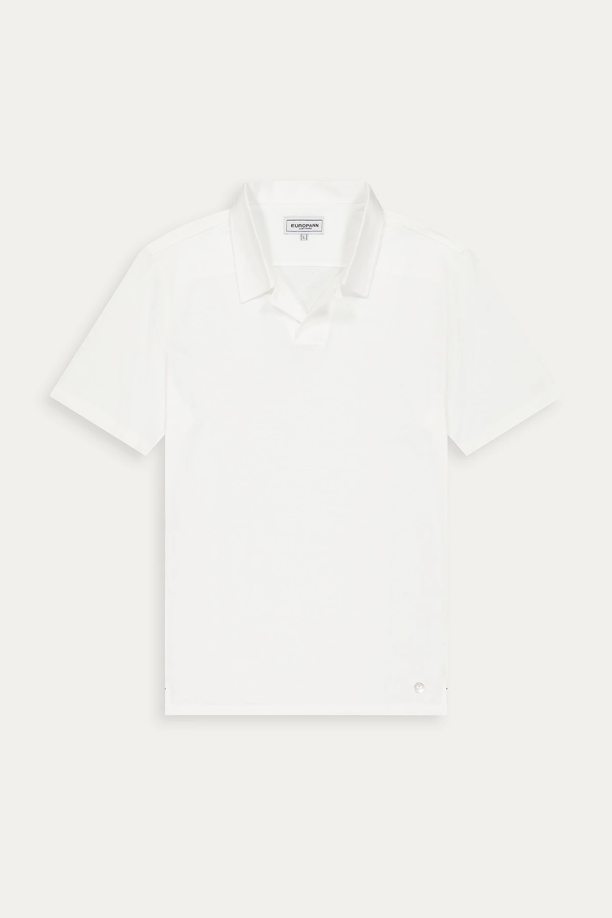 HILLS - White cotton jersey polo
