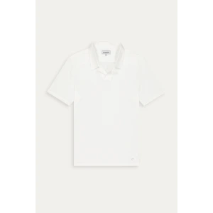 HILLS - White cotton jersey polo