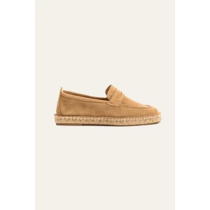 IBIZA - Espadrilles en veau velours taupe Marque de qualité Europann