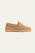 IBIZA - Espadrilles en veau velours taupe Marque de qualité Europann