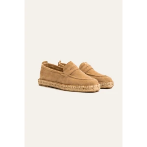 IBIZA - Espadrilles en veau velours taupe Marque de qualité Europann