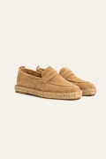 IBIZA - Espadrilles en veau velours taupe Marque de qualité Europann