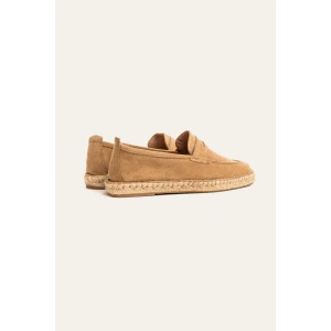 IBIZA - Espadrilles en veau velours taupe Marque de qualité Europann