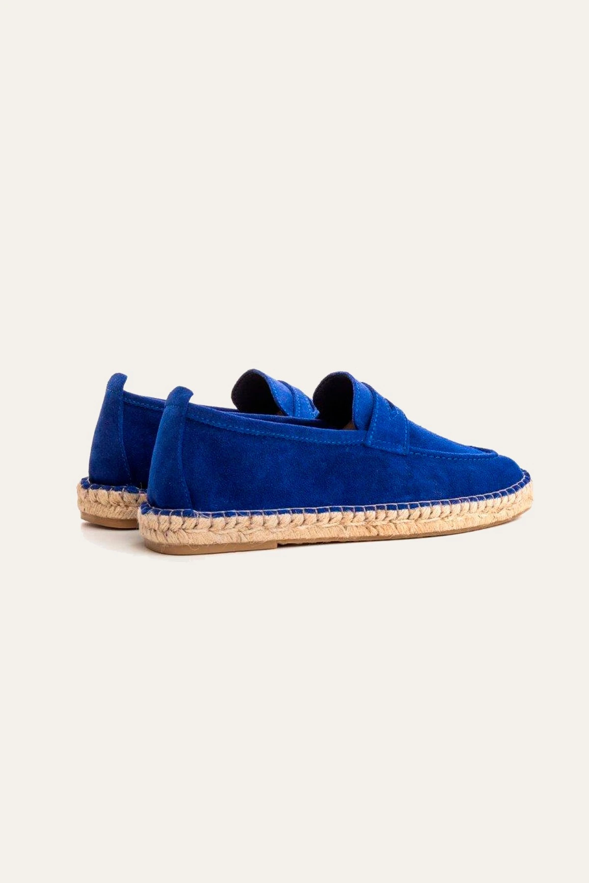IBIZA - Espadrilles en veau velours indigo Marque de qualité Europann