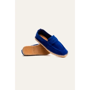IBIZA - Espadrilles en veau velours indigo Marque de qualité Europann
