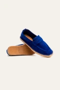 IBIZA - Indigo suede calfskin espadrilles. Quality brand: Europann
