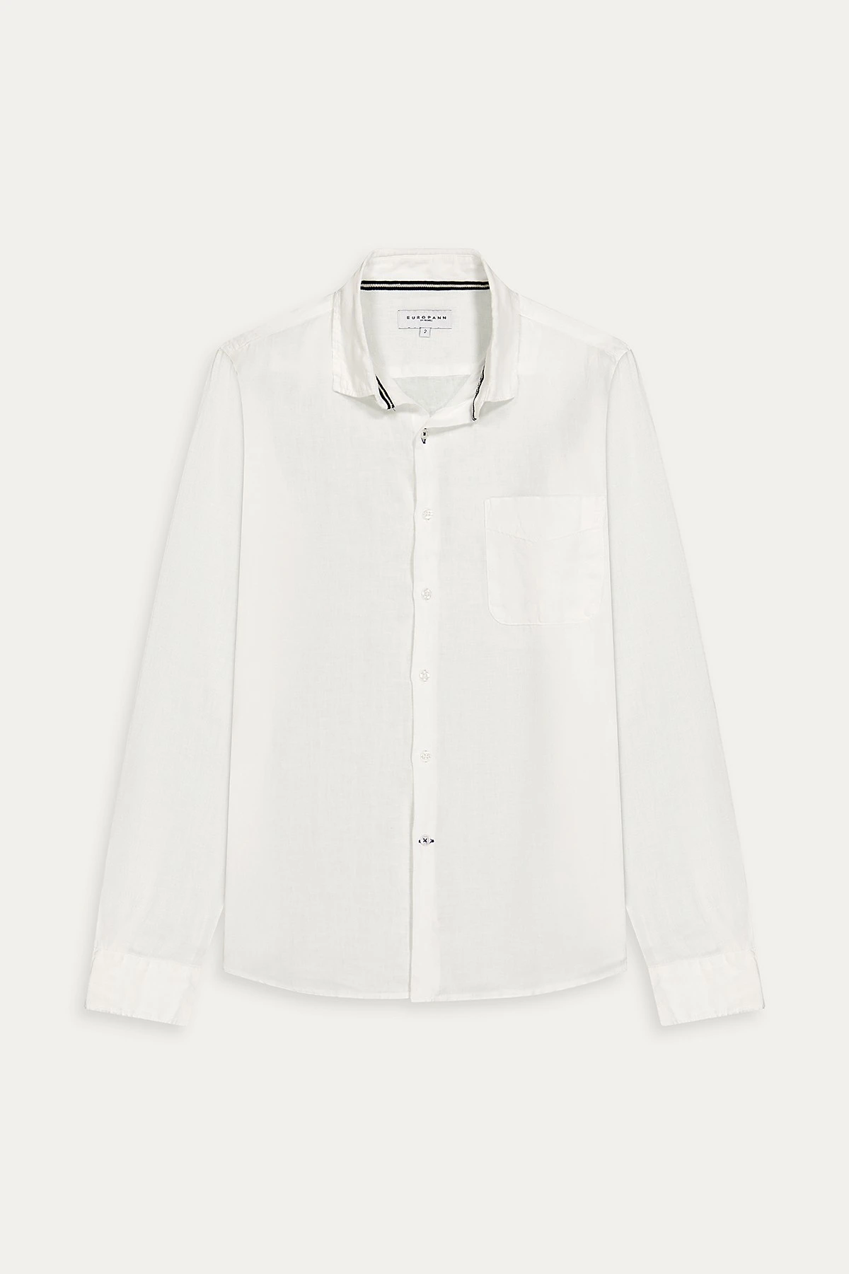 Chemise Homme unie blanche coupe ajustée|Marque de qualité - Europann
