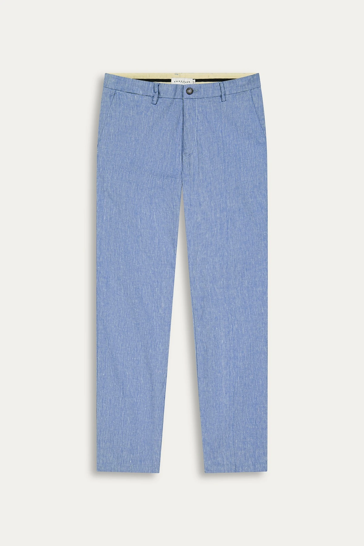 Pantalon chino slim en lin chiné Homme | Marque de qualité - Europann