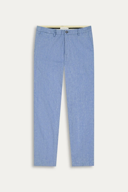 Men's Slim-Fit Marled Linen Chino Pants | Quality Brand - Europann