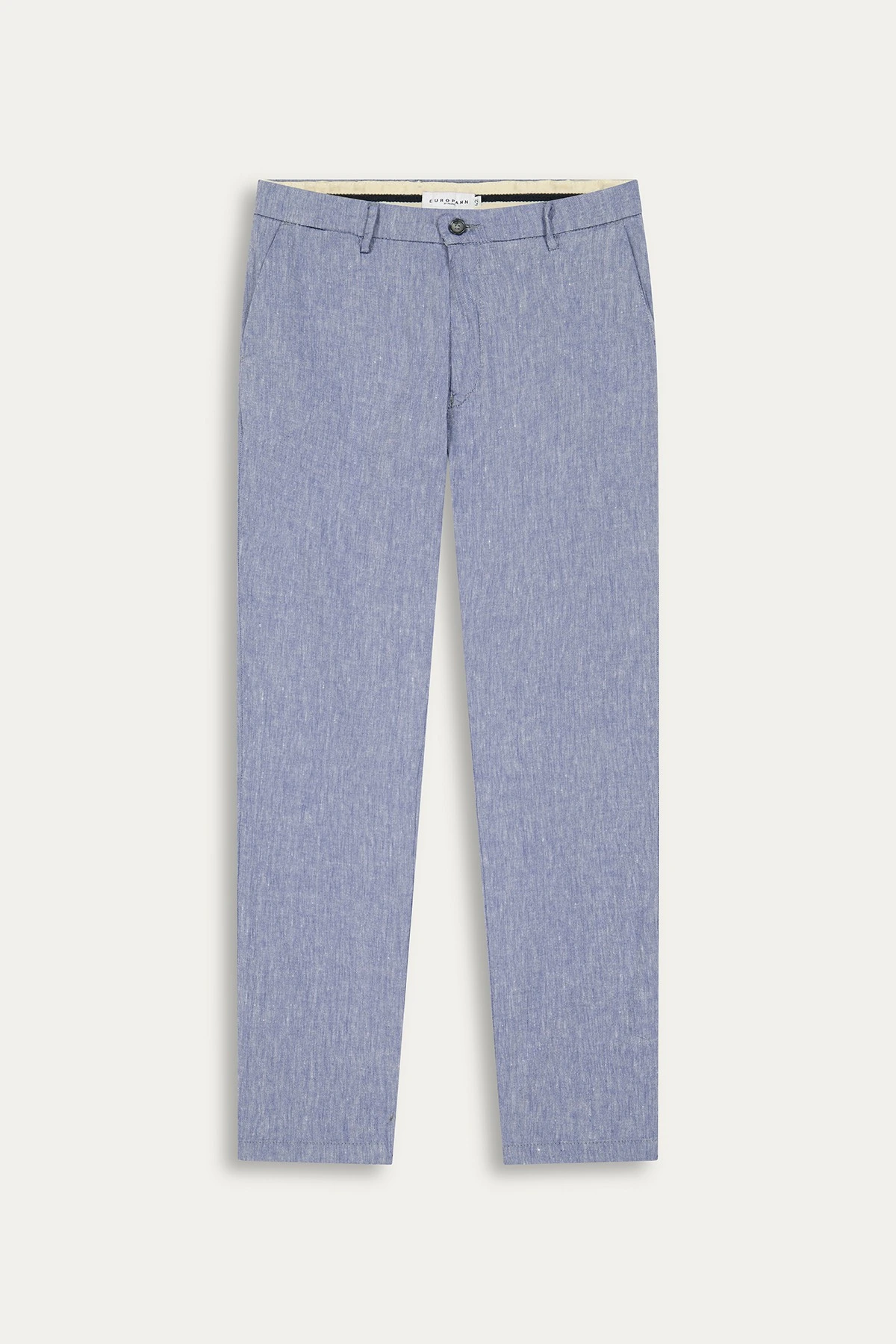 Pantalon chino slim en lin chiné Homme | Marque de qualité - Europann