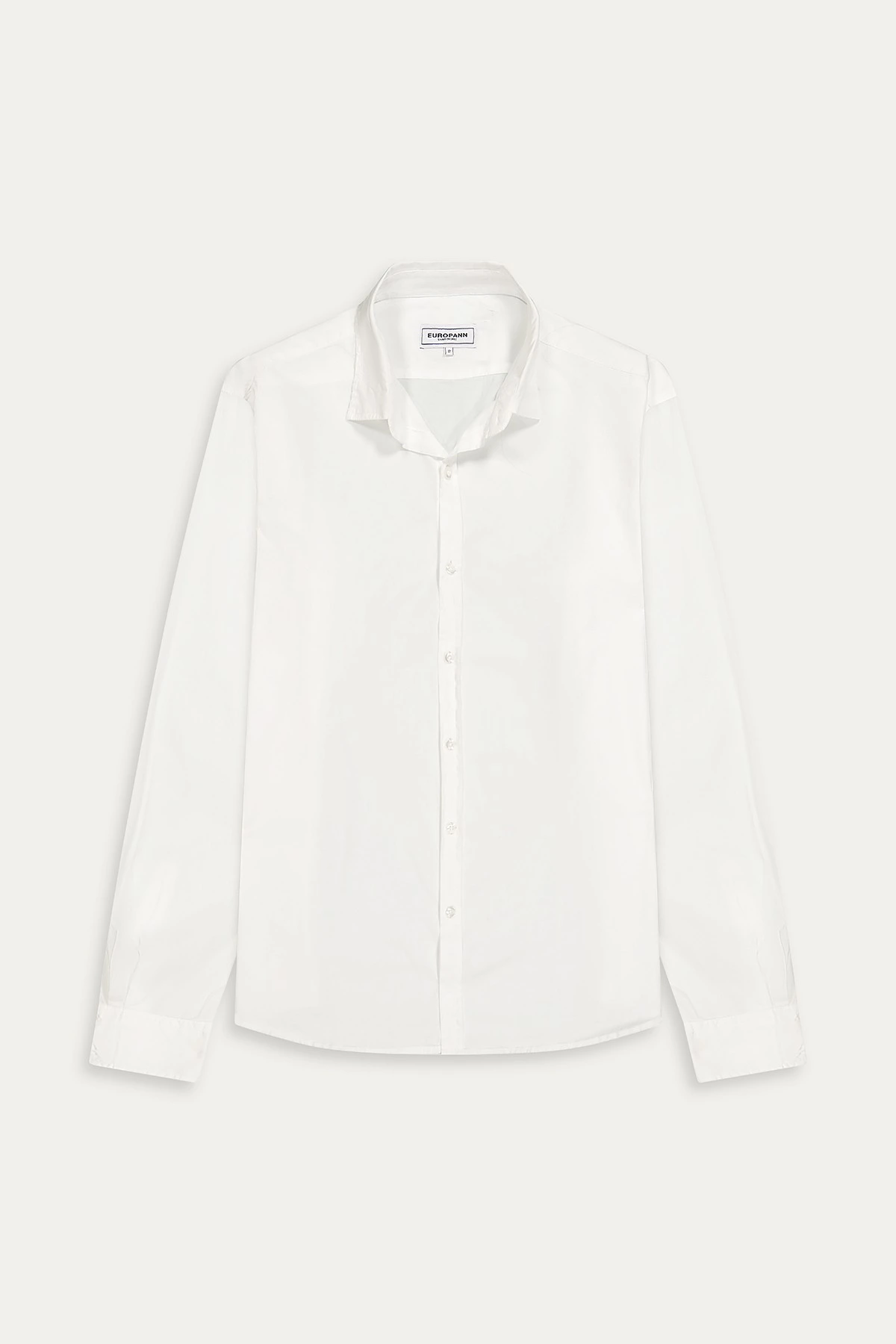 Chemise Homme manches longues unie blanche slimfit|Europann