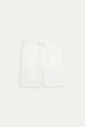 NAPOLI - White relaxed linen shorts