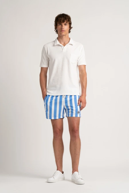 CALIFORNIA - Large stripes print ocean swimshorts