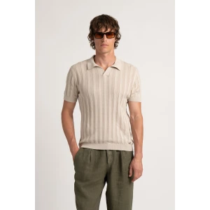 ELIH - Fine knit polo cream