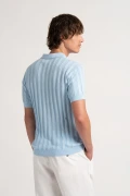 ELIH - Fine knit polo sky blue