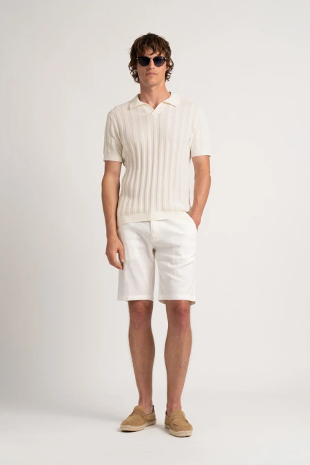 ELIH - Fine knit polo ecru