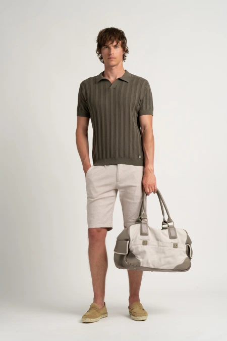 ELIH - Fine knit polo khaki