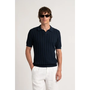 ELIH - Fine knit polo navy