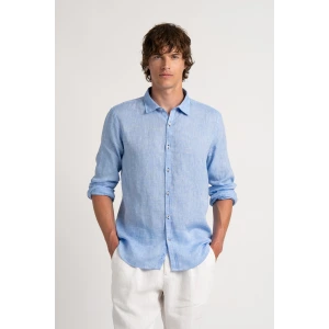 Plain blue color long sleeves shirt for men | Quality brand Europann
