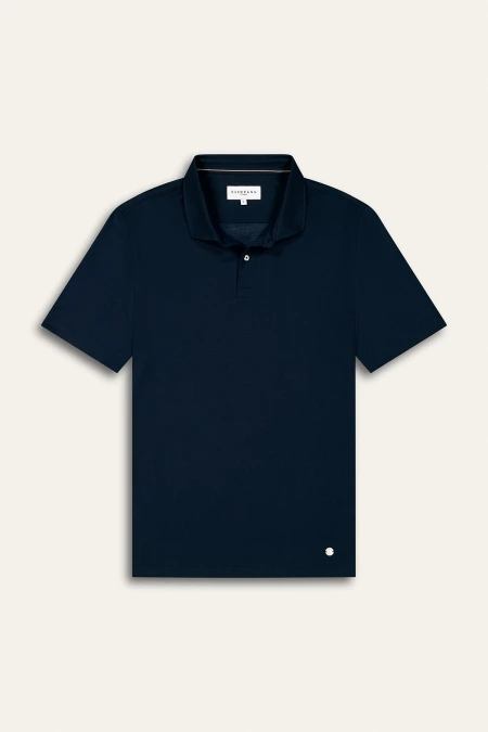 Navy blue color short sleeves polo for men | Quality brand Europann