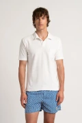 Polo tissu éponge blanc | Marque de qualité - Europann