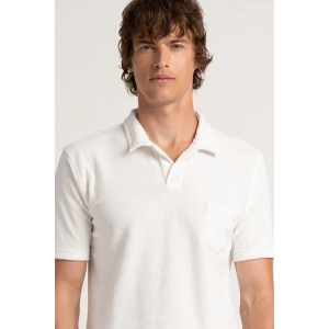 Polo tissu éponge blanc | Marque de qualité - Europann