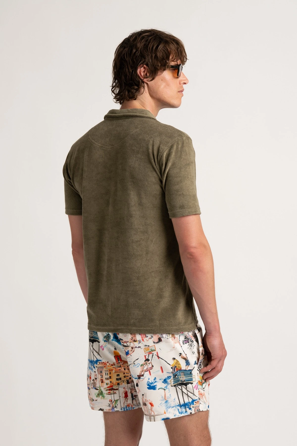 Kaki towelling polo for men | Quality brand Europann
