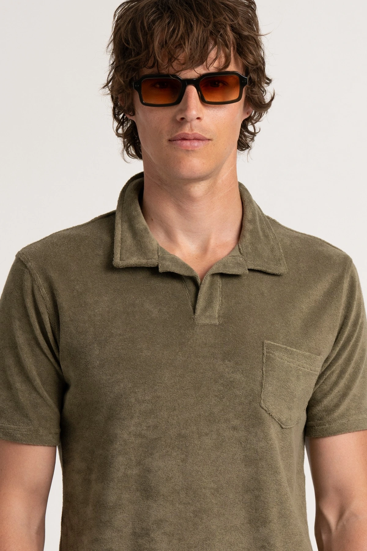 Kaki towelling polo for men | Quality brand Europann