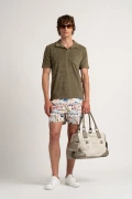 Polo tissu éponge vert kaki| Marque de qualité - Europann