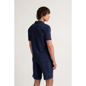Navy towelling polo for men | Quality brand Europann