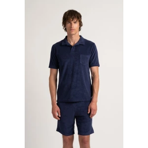 Polo tissu éponge bleu marine | Marque de qualité - Europann
