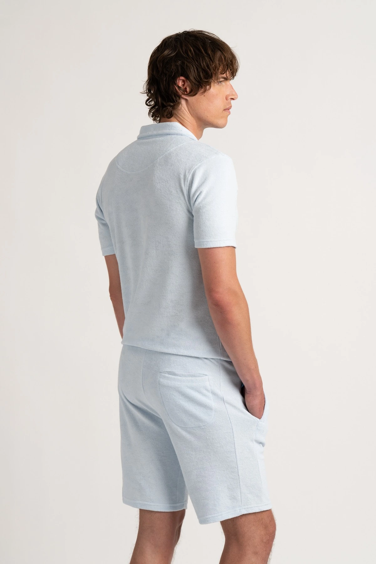 Sky blue sponge Jogging short |  Quality brand Europann